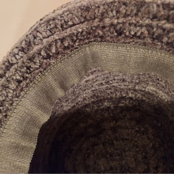 London Fog Woven Knit Bowler Hat Moss Green Size M Vintage - Picture 9 of 13
